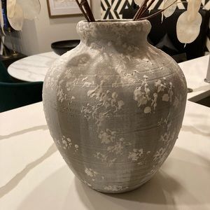 Hand Painted Gray Vase